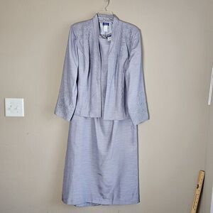 Signature Collection By Vicki Wayne Women's Maxi Dress Jacket Grey Size 16 Prof.